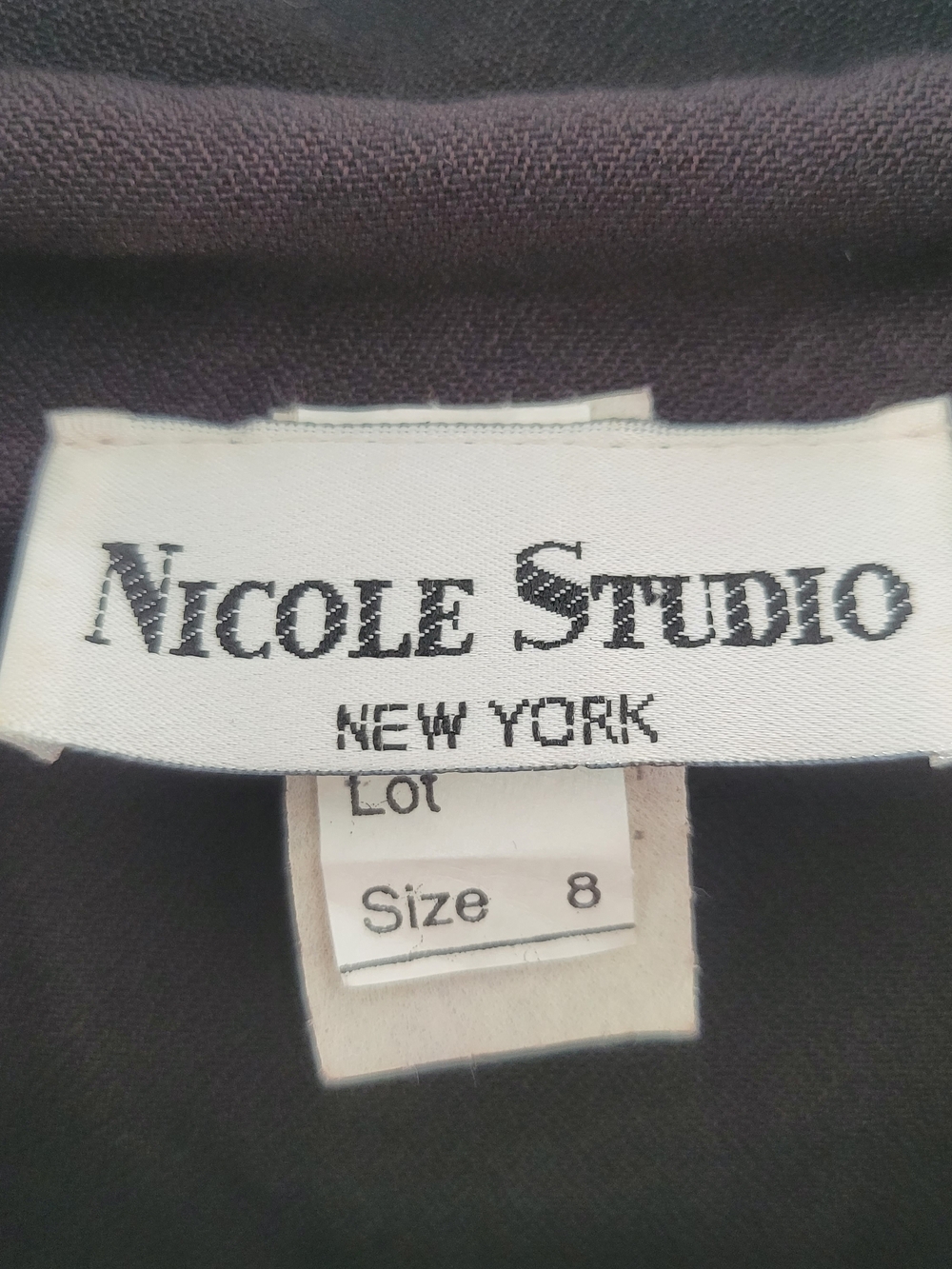 Nicole Studio New York Black Dress Women's 8 Lined Cocktail Vintage - Picture 6 of 11
